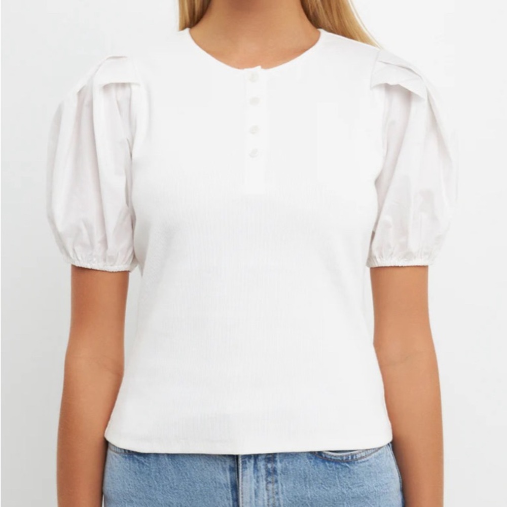 White English Factory shirt.Size M